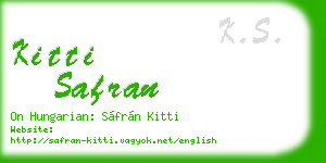 kitti safran business card